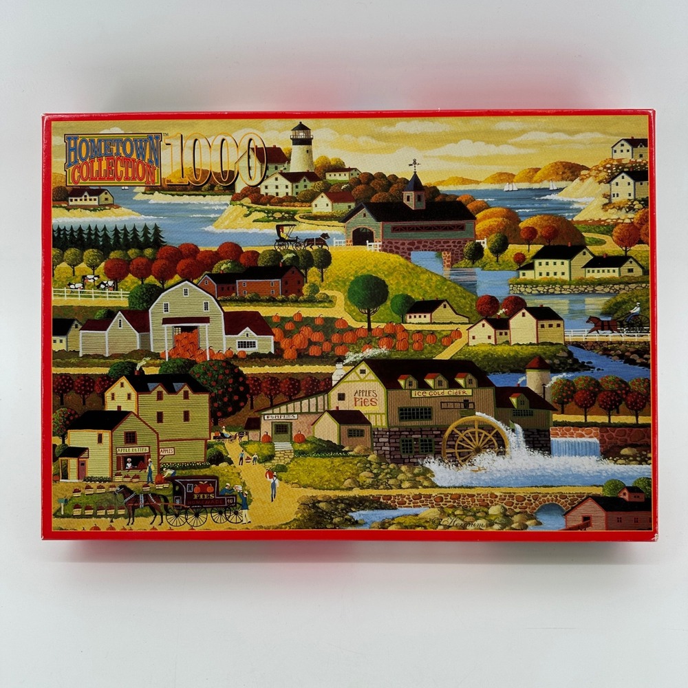 Vtg Hometown Collection "Cider Time" 1000 Piece Jigsaw Puzzle Heronim Americana